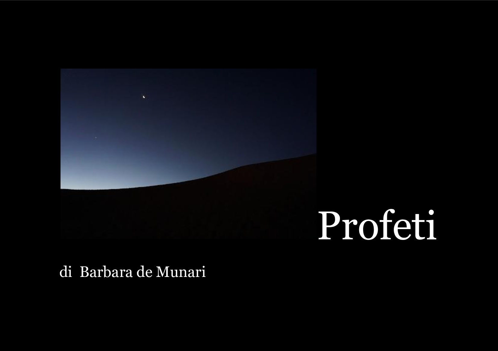 Copertina di PROFETI di Barbara de Munari